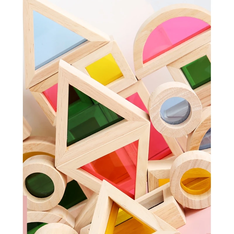 24pcs/set Kaleidoscopic Building Blocks with Colored Acrylic Board Wooden Educational Toys for Kids DXAD
24pcs/set Kaleidoscopic Building Blocks with Colored Acrylic Board Wooden Educational Toys for Kids DXAD