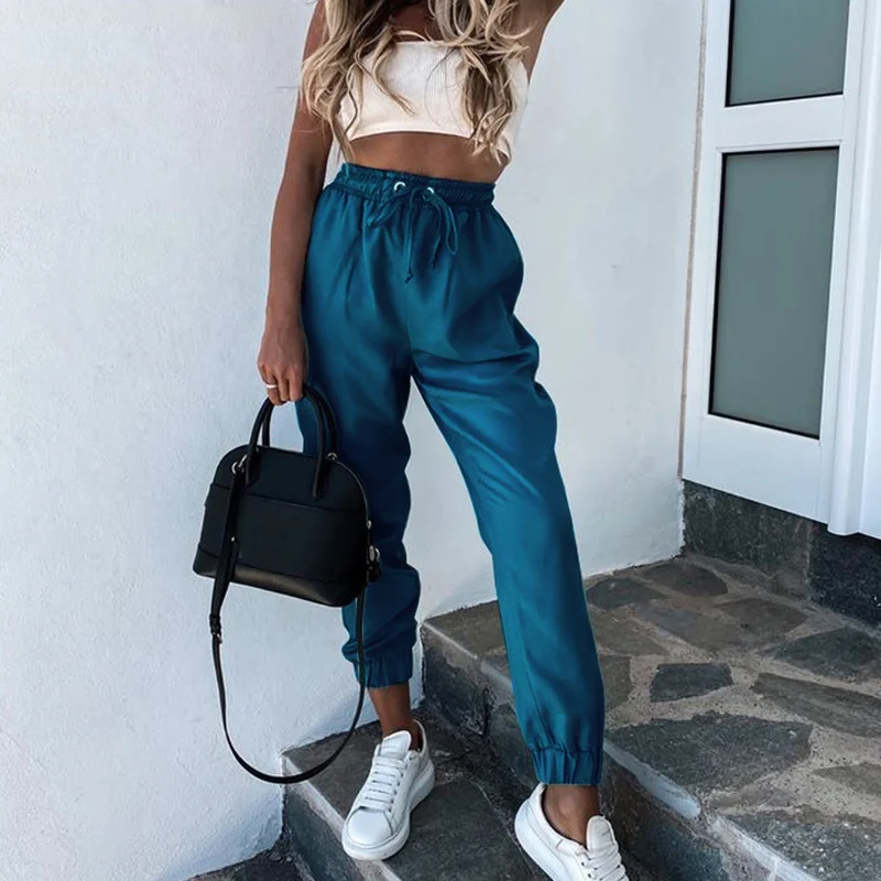Women Drawstring Pink Khaki High Waist Long Pants 2021 Casual Solid Pant New Summer Female Pocket Elastic Waist Trousers Bottoms
Women Drawstring Pink Khaki High Waist Long Pants 2021 Casual Solid Pant New Summer Female Pocket Elastic Waist Trousers Bottoms