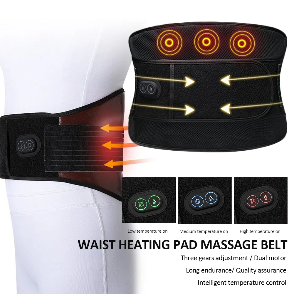 Waist Heating Pad Massage Belt 3 Gears Temperature Adjustment USB Rechargeable Hot Therapy Waist Belt Relieve waist fatigue
Waist Heating Pad Massage Belt 3 Gears Temperature Adjustment USB Rechargeable Hot Therapy Waist Belt Relieve waist fatigue