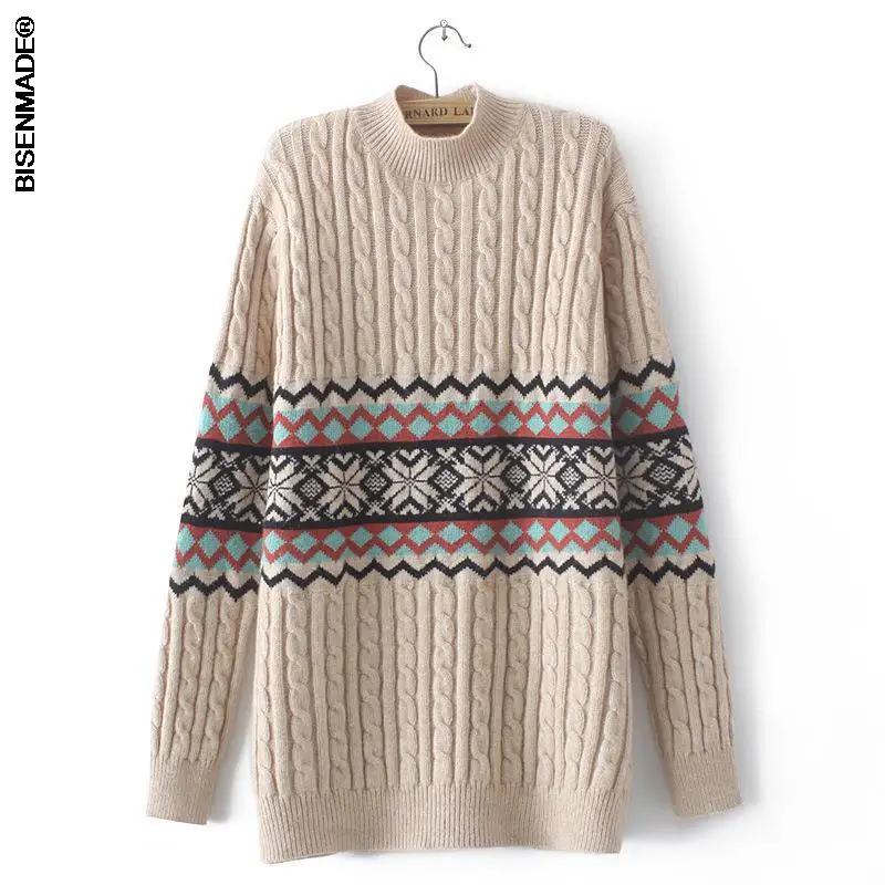 Autumn Winter Sweater Women Clothes Plus Size&Curve Jumper VINTAGE Jacquard Twist Half High Collar Geometric Knitted Pullovers
Autumn Winter Sweater Women Clothes Plus Size&Curve Jumper VINTAGE Jacquard Twist Half High Collar Geometric Knitted Pullovers