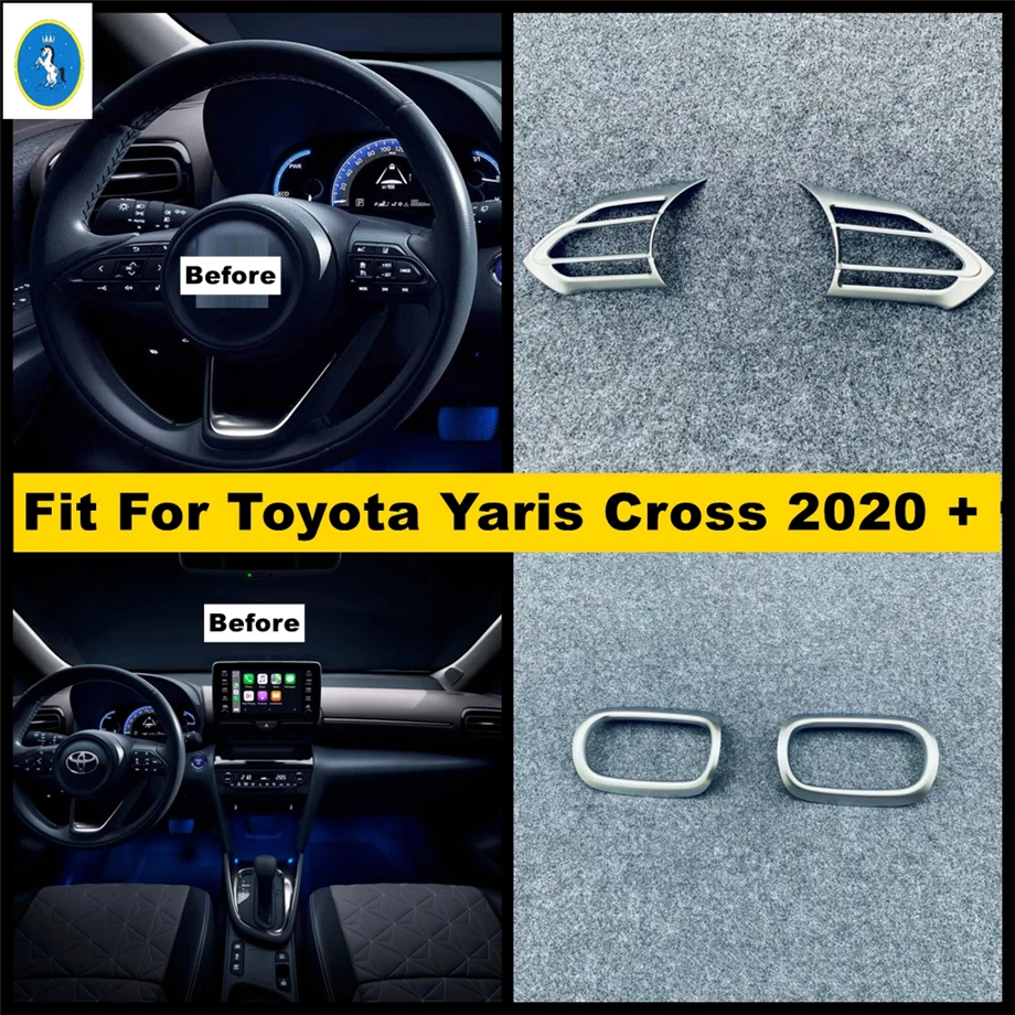 Steering Wheel / Air Conditioning AC Vents Frame Cover Trim Dashboard Air Outlet Cover Trim Fit For Toyota Yaris Cross 2020 2021
Steering Wheel / Air Conditioning AC Vents Frame Cover Trim Dashboard Air Outlet Cover Trim Fit For Toyota Yaris Cross 2020 2021