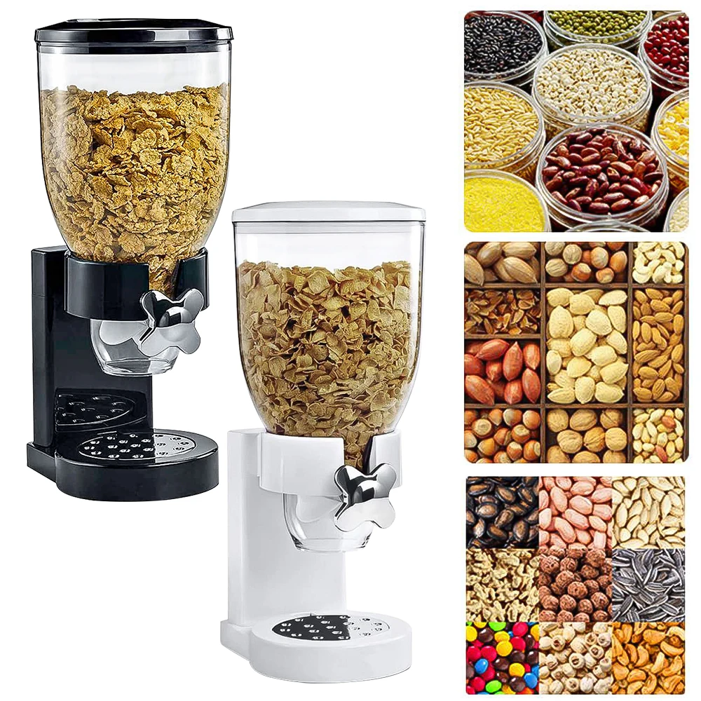 Professional Cereal Dispenser Portable Household Dry Food Dispenser Single Cup Food Container Bottle White Black Storage Cans
Professional Cereal Dispenser Portable Household Dry Food Dispenser Single Cup Food Container Bottle White Black Storage Cans