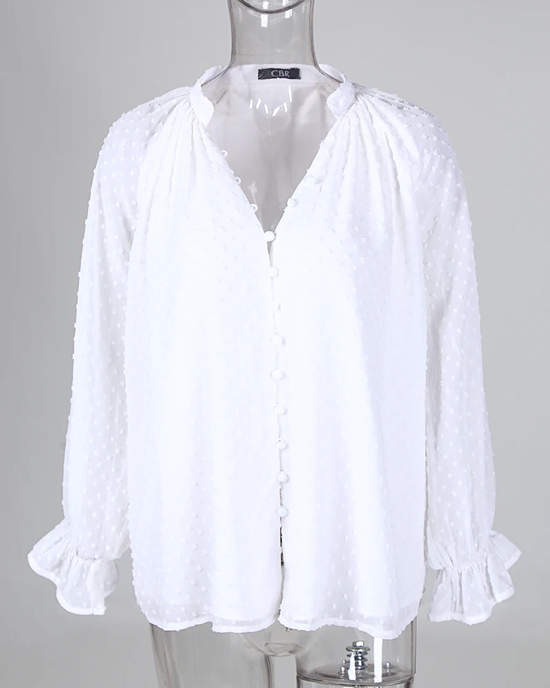 2020 Women Elegant Fashion Casual Leisure Shirt Female V-Neck Embordery Top Dots Button Long Sleeve Blouse
2020 Women Elegant Fashion Casual Leisure Shirt Female V-Neck Embordery Top Dots Button Long Sleeve Blouse