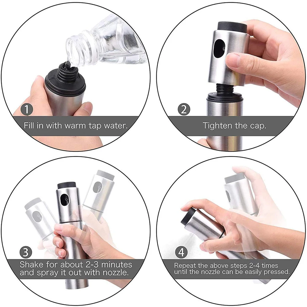 Kitchen Olive Oil Sprayer Dispenser Stainless Steel Portable Baking Oil Vinegar Mister Spray Bottle Oil Kitchen Tool for BBQ 2PC
Kitchen Olive Oil Sprayer Dispenser Stainless Steel Portable Baking Oil Vinegar Mister Spray Bottle Oil Kitchen Tool for BBQ 2PC