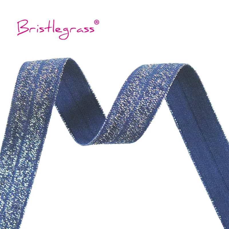 BRISTLEGRASS Combo 13 ярдов 5/8 "15 мм Серебряная блестящая Складная эластичная повязка на