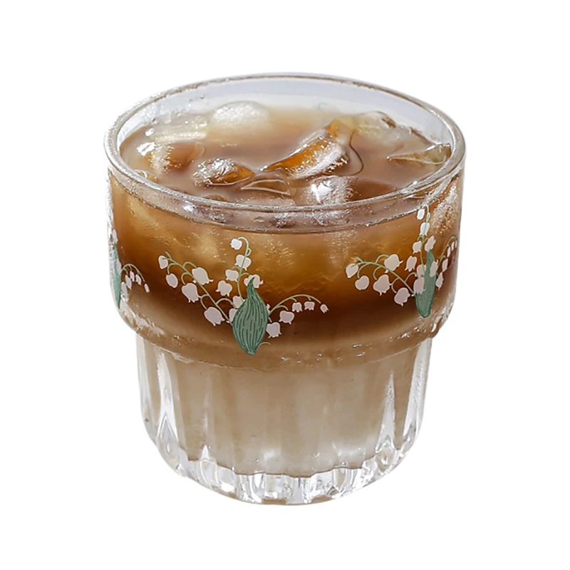 Norbi Glass Mug Milk Coffee Mug Glass Mug Cup Water Tea Cup Drinks Home Office Cup For Fruit Juice Creative Valley Flower Style 
Norbi Glass Mug Milk Coffee Mug Glass Mug Cup Water Tea Cup Drinks Home Office Cup For Fruit Juice Creative Valley Flower Style