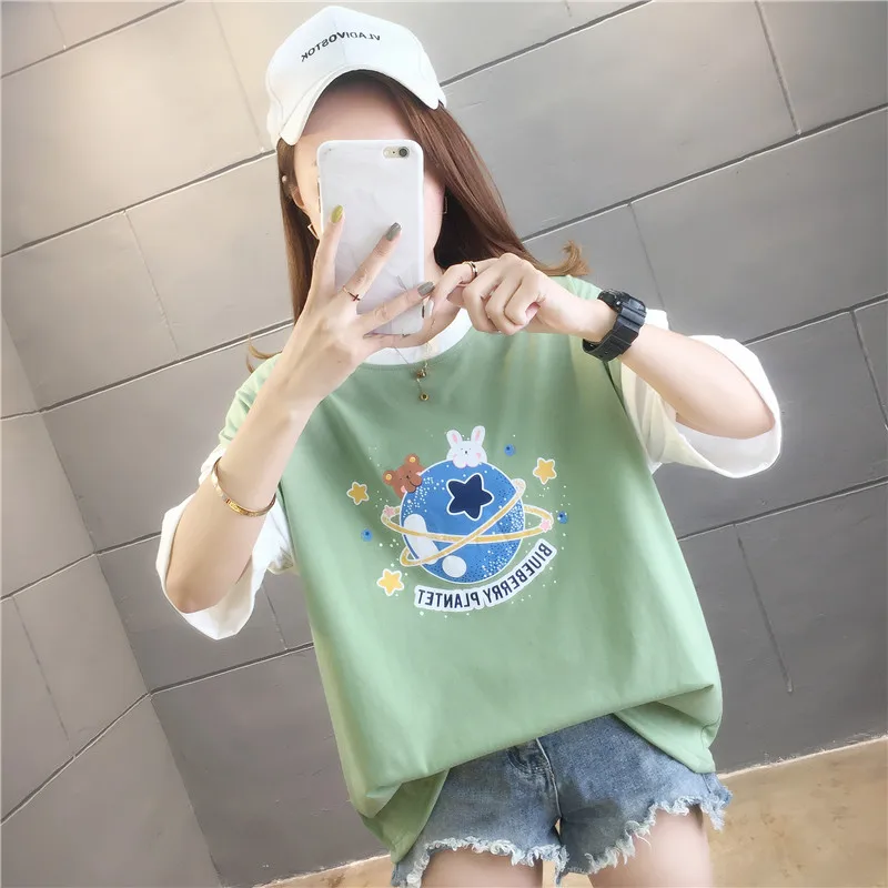 2021 Trendy Summer Plus Size Women's Clothing Plump Girls Fat Sister Slimming Top T-shirt with Short Sleeves
2021 Trendy Summer Plus Size Women's Clothing Plump Girls Fat Sister Slimming Top T-shirt with Short Sleeves