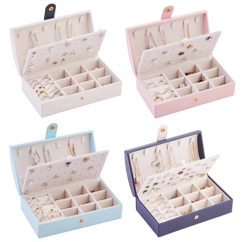 Travel Portable Jewelry Box Faux Leather Waterproof Cabinet Arched 2 Layers Earring Studs Ring Necklace Organizer Case
Travel Portable Jewelry Box Faux Leather Waterproof Cabinet Arched 2 Layers Earring Studs Ring Necklace Organizer Case