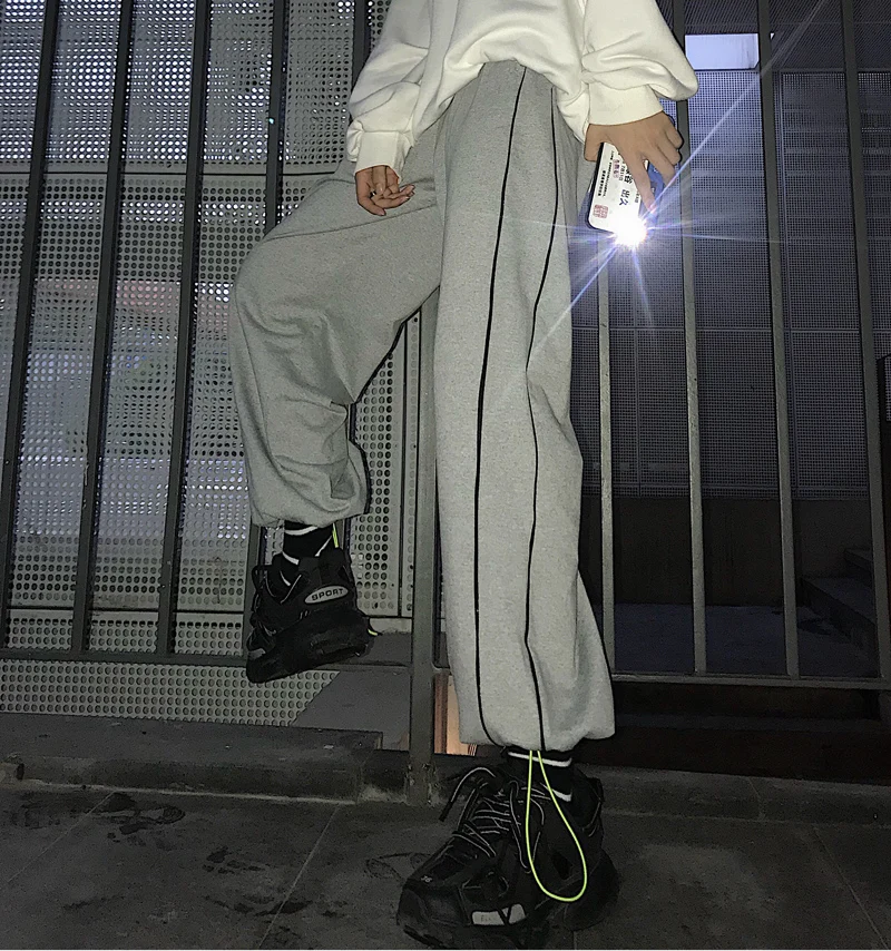 Female sweatpants solid elastic waist pockets ins wide leg pants loose Women's Clothing casual style full length high Capris
Female sweatpants solid elastic waist pockets ins wide leg pants loose Women's Clothing casual style full length high Capris