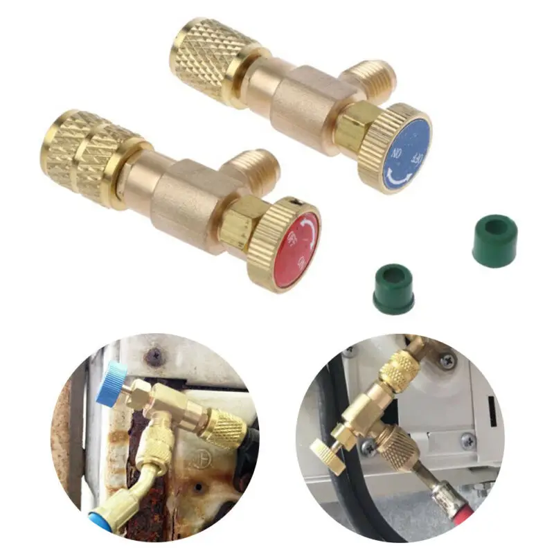 Air Conditioning Refrigeration Charging Adapter Tool For R22/R410A 1/4" Safety Valve Adapter Fitting Male/Famale Charging Hose
Air Conditioning Refrigeration Charging Adapter Tool For R22/R410A 1/4" Safety Valve Adapter Fitting Male/Famale Charging Hose