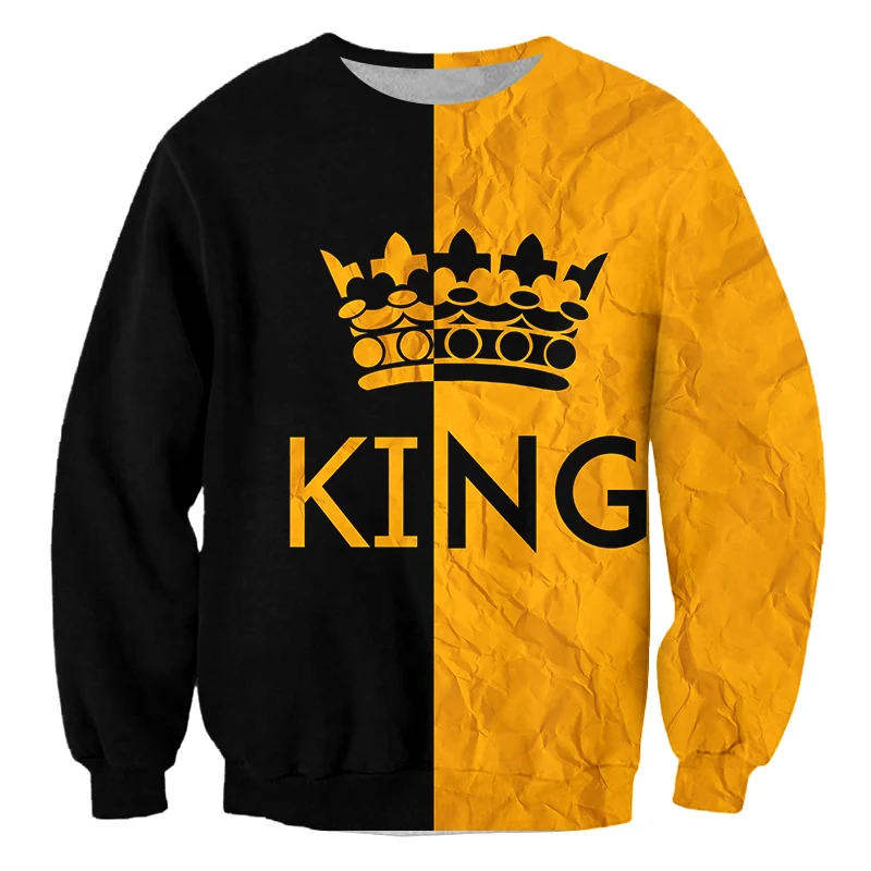 Fashion 3D Print Yellow Black Letter Crown Unisex Sweatshirt Harajuku Style Cool Plus Size Comfortable Casual Top Dropship 5XL 
Fashion 3D Print Yellow Black Letter Crown Unisex Sweatshirt Harajuku Style Cool Plus Size Comfortable Casual Top Dropship 5XL