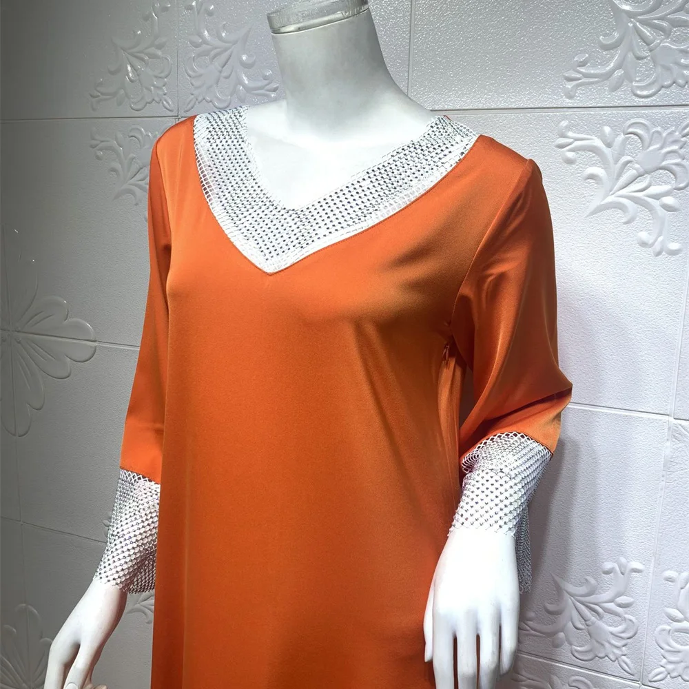 Purple Sequins Mesh Long Dress Muslim Women Dubai Turkey Satin Abaya Casual Women's Dresses Orange Summer And Autumn Clothing
Purple Sequins Mesh Long Dress Muslim Women Dubai Turkey Satin Abaya Casual Women's Dresses Orange Summer And Autumn Clothing