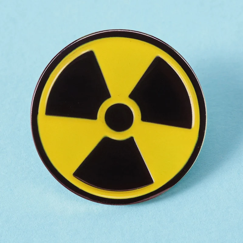 

Funny Keep Distance Social Nuclear Radiation Brooch Pins Enamel Metal Badges Lapel Pin Brooches Fashion Jewelry Accessories