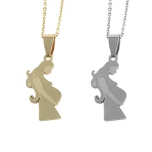 1pcs Gold Silver Color Family Baby Pregnant Mother Maternal Love Stainless Steel Women Girl Custom Pendant Necklace Jewelry Gift
