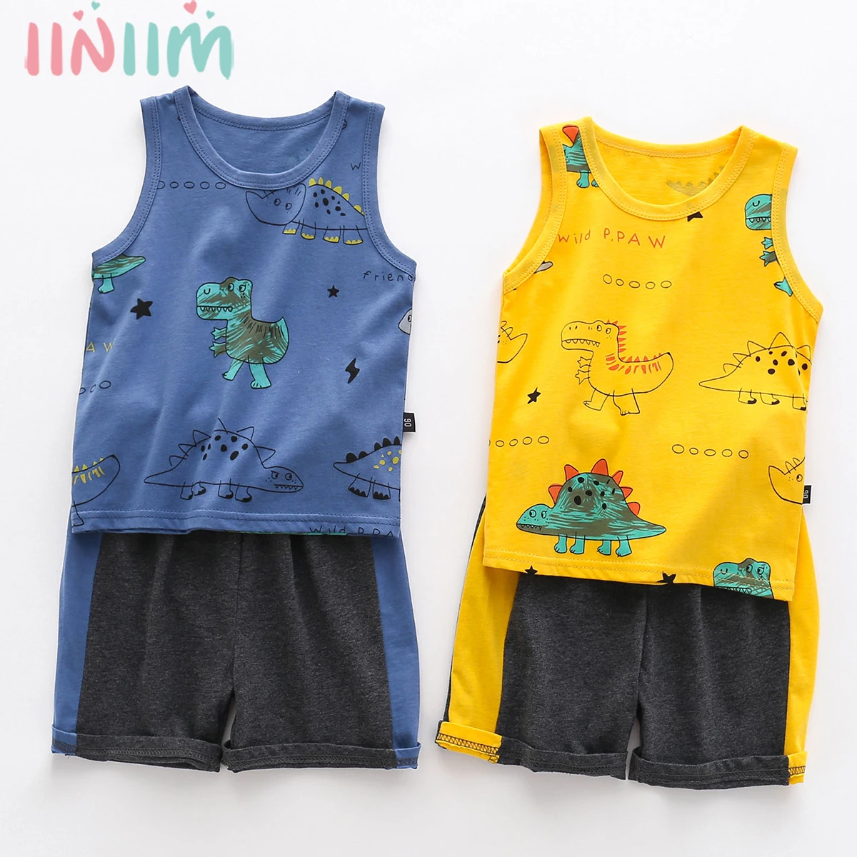Summer Boys Clothes Sets Cartoon Dinosaur Printing T Shirt And Cotton Sports Short Pants Leisure Children Suit For Kids 1-6 Year 
Summer Boys Clothes Sets Cartoon Dinosaur Printing T Shirt And Cotton Sports Short Pants Leisure Children Suit For Kids 1-6 Year