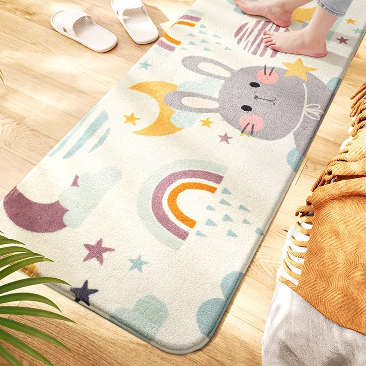 Cartoon Creative Bedroom Long Rug Super-density Fluffy Bedside Carpet with Absorbent Non-slip Bathroom Doormat Area Rugs
Cartoon Creative Bedroom Long Rug Super-density Fluffy Bedside Carpet with Absorbent Non-slip Bathroom Doormat Area Rugs