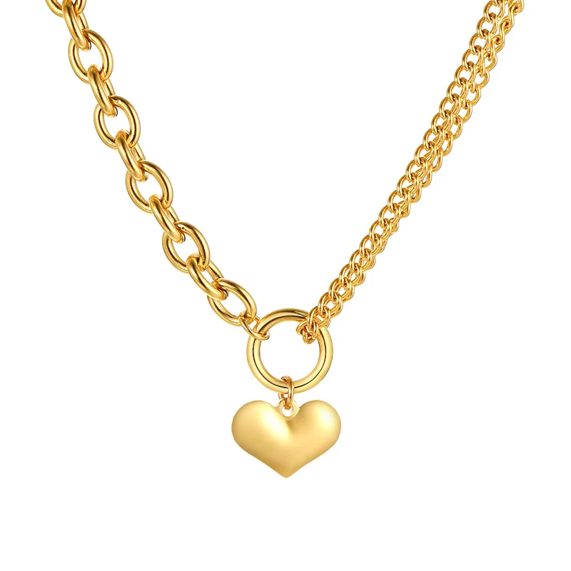 Fashion Simple Niche Design Chain Necklace for Women Gold Stainless Steel Jewelry Heart Pendant Choker Collier Aesthetic Gifts
Fashion Simple Niche Design Chain Necklace for Women Gold Stainless Steel Jewelry Heart Pendant Choker Collier Aesthetic Gifts
