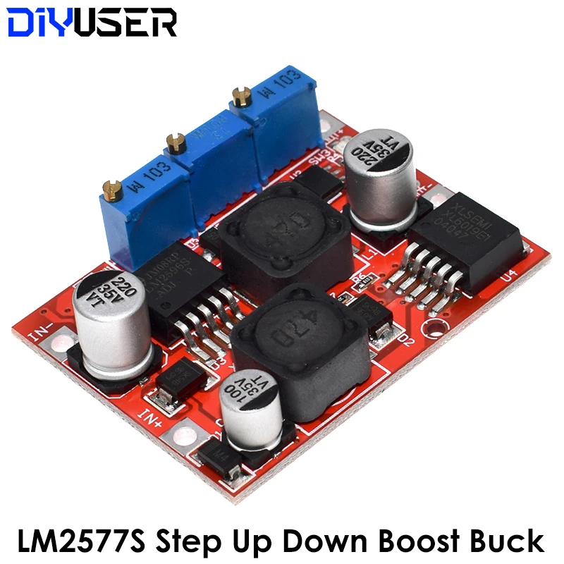 DC-DC LM2577S Step Up Down Boost Buck Voltage Power Converter Module Non-isolated Constant Current Board 15W 3A
DC-DC LM2577S Step Up Down Boost Buck Voltage Power Converter Module Non-isolated Constant Current Board 15W 3A