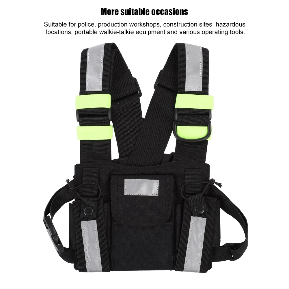 Yellow Reflective TYT Radio Tactical Harness Front Pack Vest Chest Bag Pouch For Walkie TalkieWalkie-talkie Vest
Yellow Reflective TYT Radio Tactical Harness Front Pack Vest Chest Bag Pouch For Walkie TalkieWalkie-talkie Vest