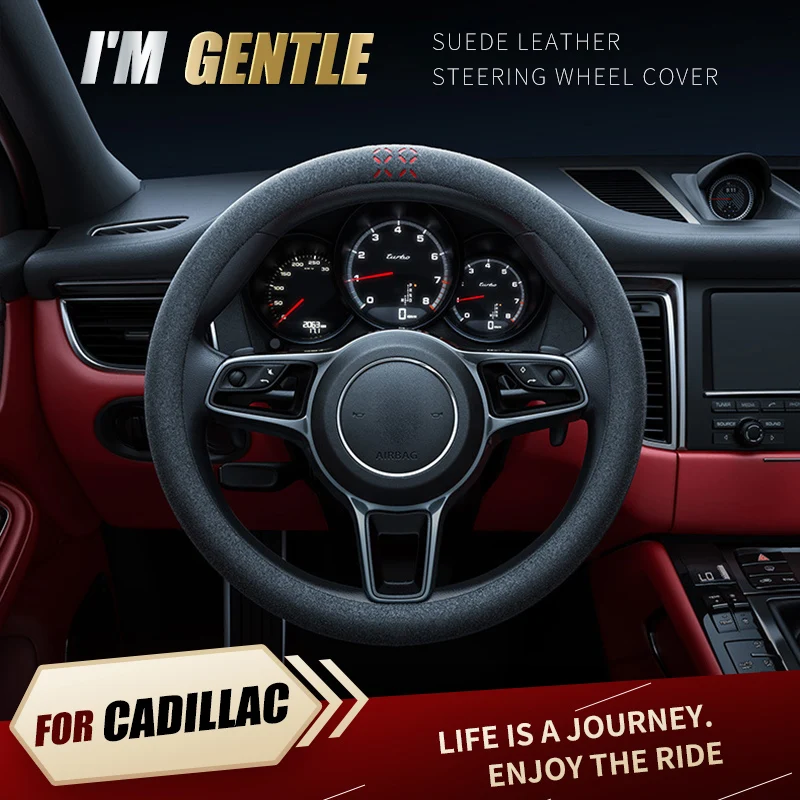 For Cadillac Series Suede Leather Car Steering Wheel Cover Non-slip Grip Cover Alcantara car accessories Automotive interior
For Cadillac Series Suede Leather Car Steering Wheel Cover Non-slip Grip Cover Alcantara car accessories Automotive interior