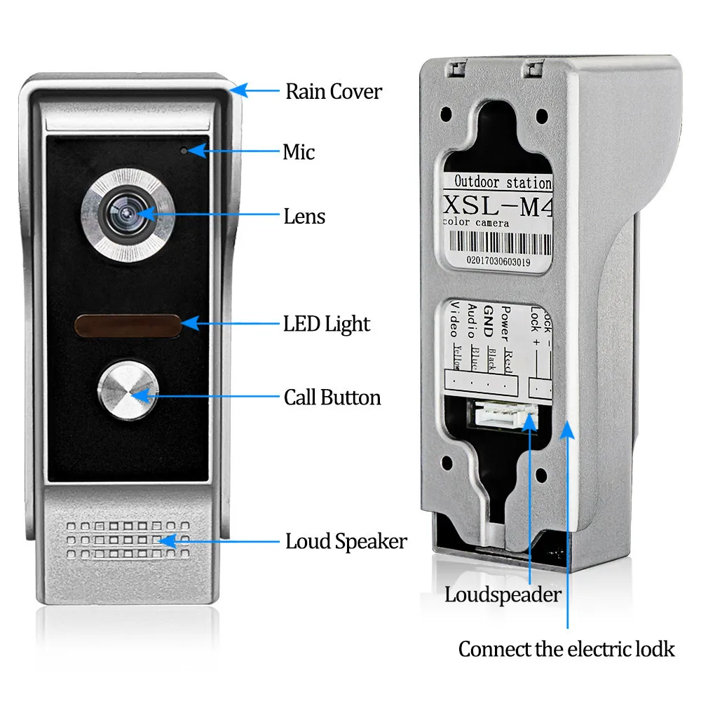Color Video Door Phone Intercom Doorbell System 700TVL IR Night Vision Camera Door Bell CMOS Waterproof Doorphone for Home
Color Video Door Phone Intercom Doorbell System 700TVL IR Night Vision Camera Door Bell CMOS Waterproof Doorphone for Home