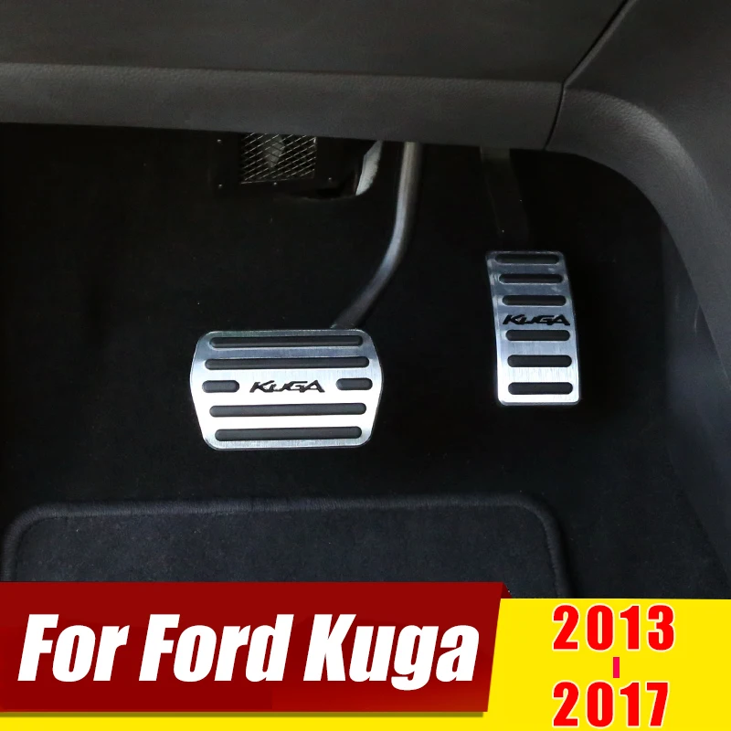 

Aluminium Car Accelerator Pedal Brake Pedals Pad Cover Case For Ford Kuga Escape 2013 2014 2015 2016 2017 Protection Accessories