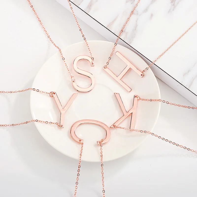 Fever&Free Romantic Women Nameplate Necklace Long Chain Alphabet Necklaces & Pendants A-Z Initial Letter Necklace Custom Jewelry
Fever&Free Romantic Women Nameplate Necklace Long Chain Alphabet Necklaces & Pendants A-Z Initial Letter Necklace Custom Jewelry