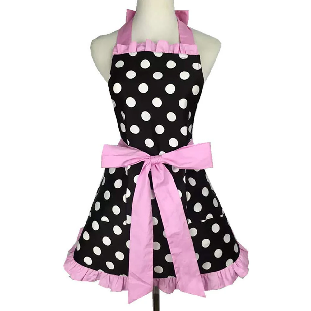 Apron for Women Beautiful and Fashionable Unique Novel Style Apron with Wave Point Patterns Flounced Lace Big Bowknot Design
Apron for Women Beautiful and Fashionable Unique Novel Style Apron with Wave Point Patterns Flounced Lace Big Bowknot Design