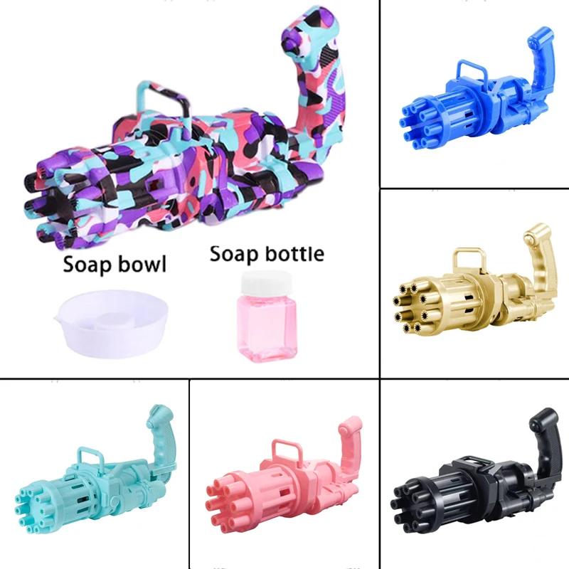 Electric Bubble Machine Black Gold Gatling Bubble Gun Children Automatic Bubble Blowing Toy Gun Fan Combo Function Wholesale
Electric Bubble Machine Black Gold Gatling Bubble Gun Children Automatic Bubble Blowing Toy Gun Fan Combo Function Wholesale
