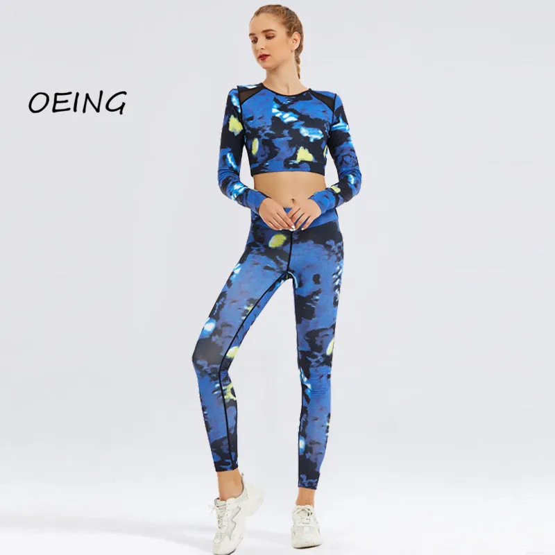 2 Piece Set Women Yoga Set Long Sleeve Print Lounge Wear Set 2021 Workout Clothes for Women
2 Piece Set Women Yoga Set Long Sleeve Print Lounge Wear Set 2021 Workout Clothes for Women