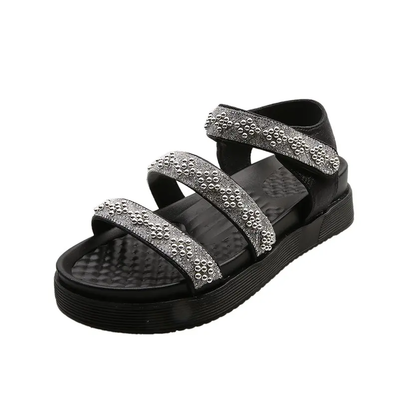 Gladiator Sandals Women Diamond Flat Platform Lady Shoes Hook & Loop Open Toe Thick Soled Summer Shoes Roman Sandalias Mujer
Gladiator Sandals Women Diamond Flat Platform Lady Shoes Hook & Loop Open Toe Thick Soled Summer Shoes Roman Sandalias Mujer