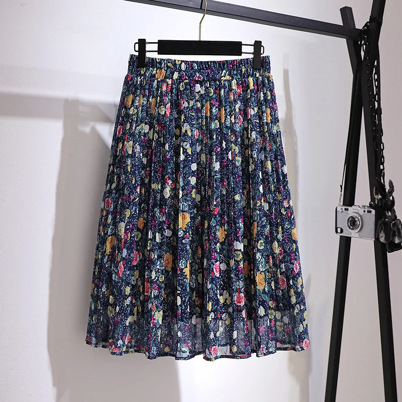 Retro Shredded Flower Chiffon Skirts Summer Casual Loose Elastic Waist Knee-Length Pleated Plus Size Clothing for Women 5xl 6xl 
Retro Shredded Flower Chiffon Skirts Summer Casual Loose Elastic Waist Knee-Length Pleated Plus Size Clothing for Women 5xl 6xl