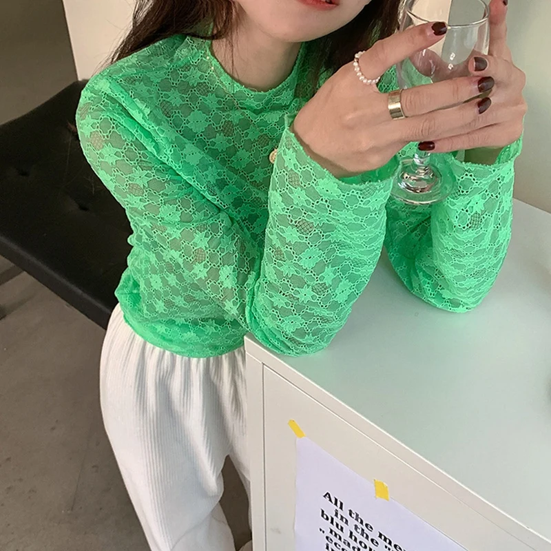 Women's Sexy Hollow Lace Bottom Shirt Slim Slimming Inner Jacket One Size
Women's Sexy Hollow Lace Bottom Shirt Slim Slimming Inner Jacket One Size