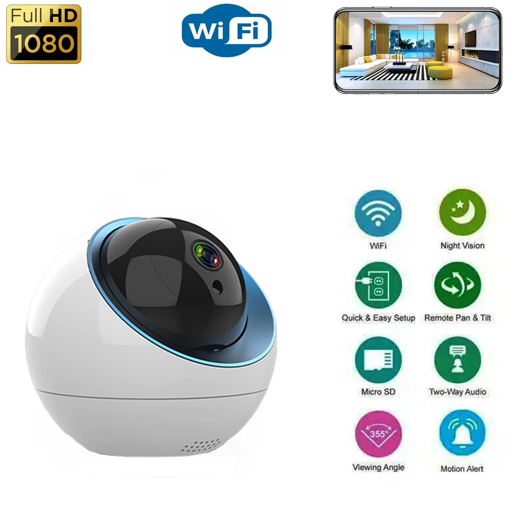 2MP HD 1080P Беспроводной IP Камера Wi-Fi RJ45 умный дом PTZ Видео Камеры Скрытого видеонаблюдения Камера двухканальную аудиосвязь Видеоняни и радионя...
2MP HD 1080P Беспроводной IP Камера Wi-Fi RJ45 умный дом PTZ Видео Камеры Скрытого видеонаблюдения Камера двухканальную аудиосвязь Видеоняни и радионя...