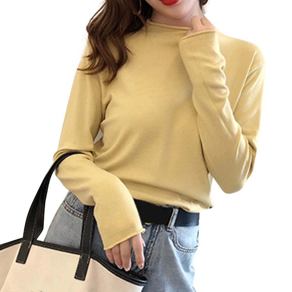 Women Lady Long Sleeve Solid Color Round Neck Sweater Knitted Tops for Winter TC21
Women Lady Long Sleeve Solid Color Round Neck Sweater Knitted Tops for Winter TC21