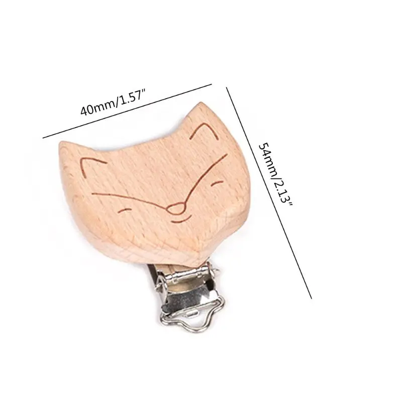 Nipple Chain Accessories Wooden Pacifier Clip Cute Fox-shaped Baby DIY Preferred
Nipple Chain Accessories Wooden Pacifier Clip Cute Fox-shaped Baby DIY Preferred