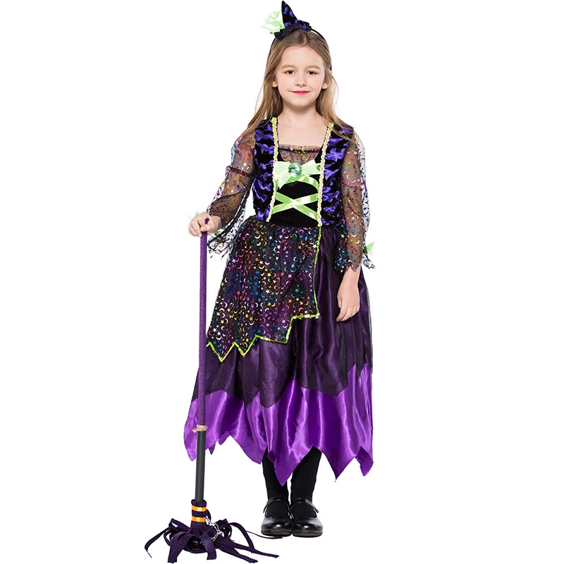 Children's costume for Halloween Carnival colorful bat Costume Cute Witch Dress stage performance Costume
Children's costume for Halloween Carnival colorful bat Costume Cute Witch Dress stage performance Costume
