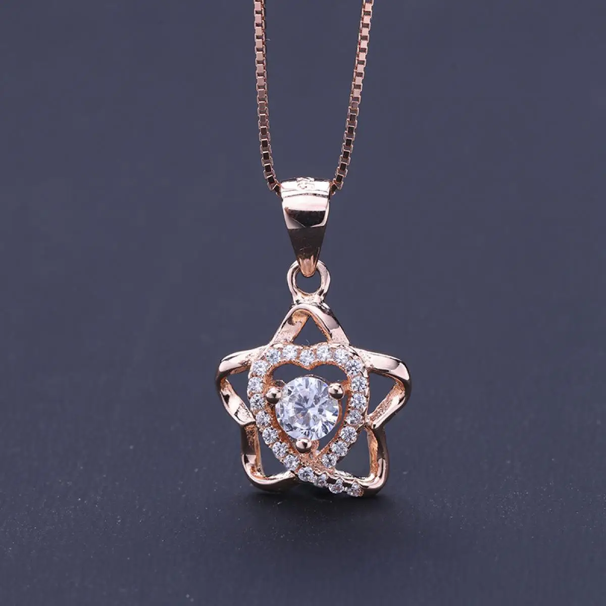 S925 Sterling Silver Necklace for Women Five-pointed Star Necklace Charm Chain with Pendant for Wedding Fine Jewelry Collares 
S925 Sterling Silver Necklace for Women Five-pointed Star Necklace Charm Chain with Pendant for Wedding Fine Jewelry Collares