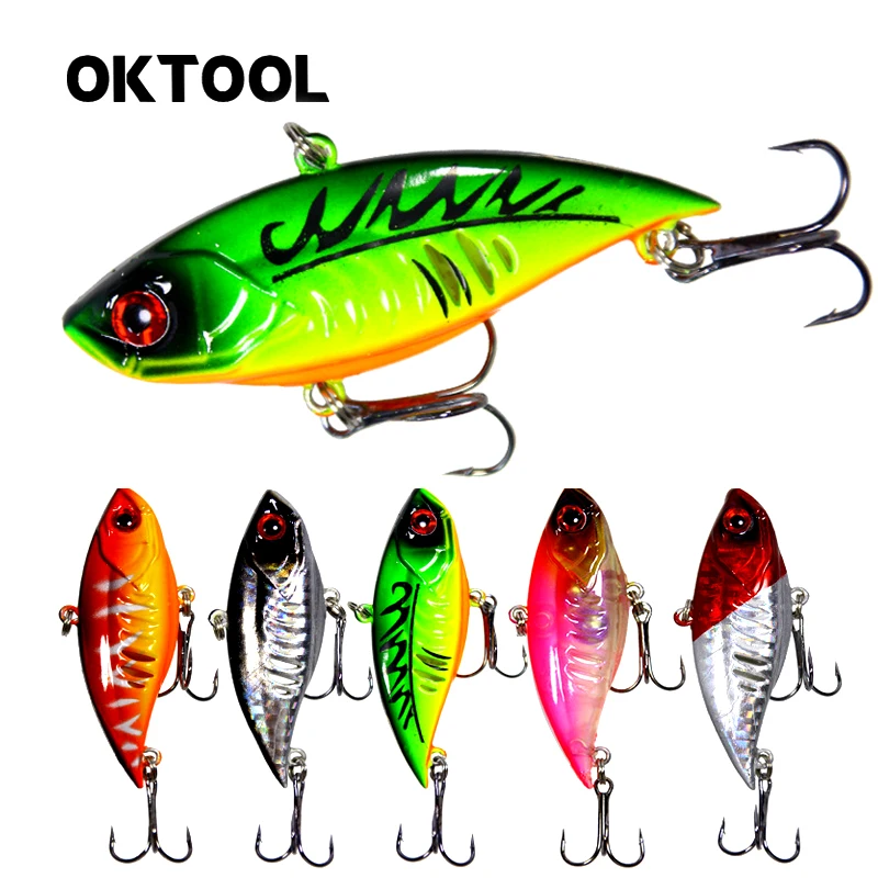 

OKTOOL 6.5cm 11g Metal Beads Inside Vib Blade Lure Sinking Vibration Baits Artificial Vibe Bass Pike Perch Carp Trout Fishing