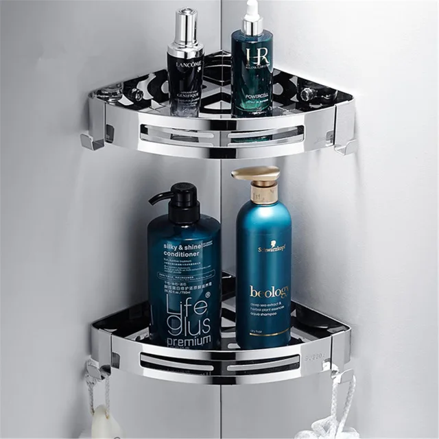 3 Layers Corner Shower Shelf Bathroom Shampoo Shower Shelf Holder Kitchen Storage Rack Punch Free Kitchen Tripod Corner Stand 
3 Layers Corner Shower Shelf Bathroom Shampoo Shower Shelf Holder Kitchen Storage Rack Punch Free Kitchen Tripod Corner Stand