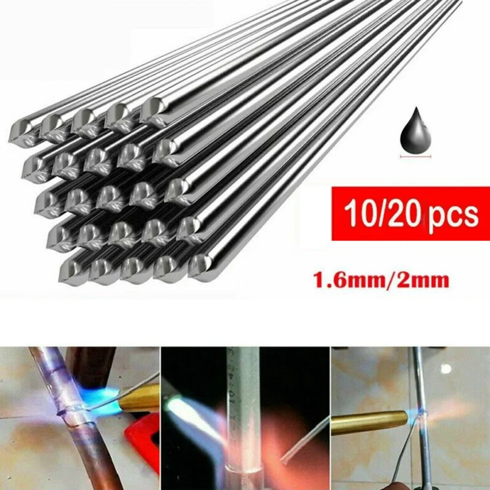10/20 PCS 330* 1.6/2mm Aluminum Low Temp Welding Rods Brazing No Solder Powder Welding Wire TIG Argon Arc Welding Material
10/20 PCS 330* 1.6/2mm Aluminum Low Temp Welding Rods Brazing No Solder Powder Welding Wire TIG Argon Arc Welding Material