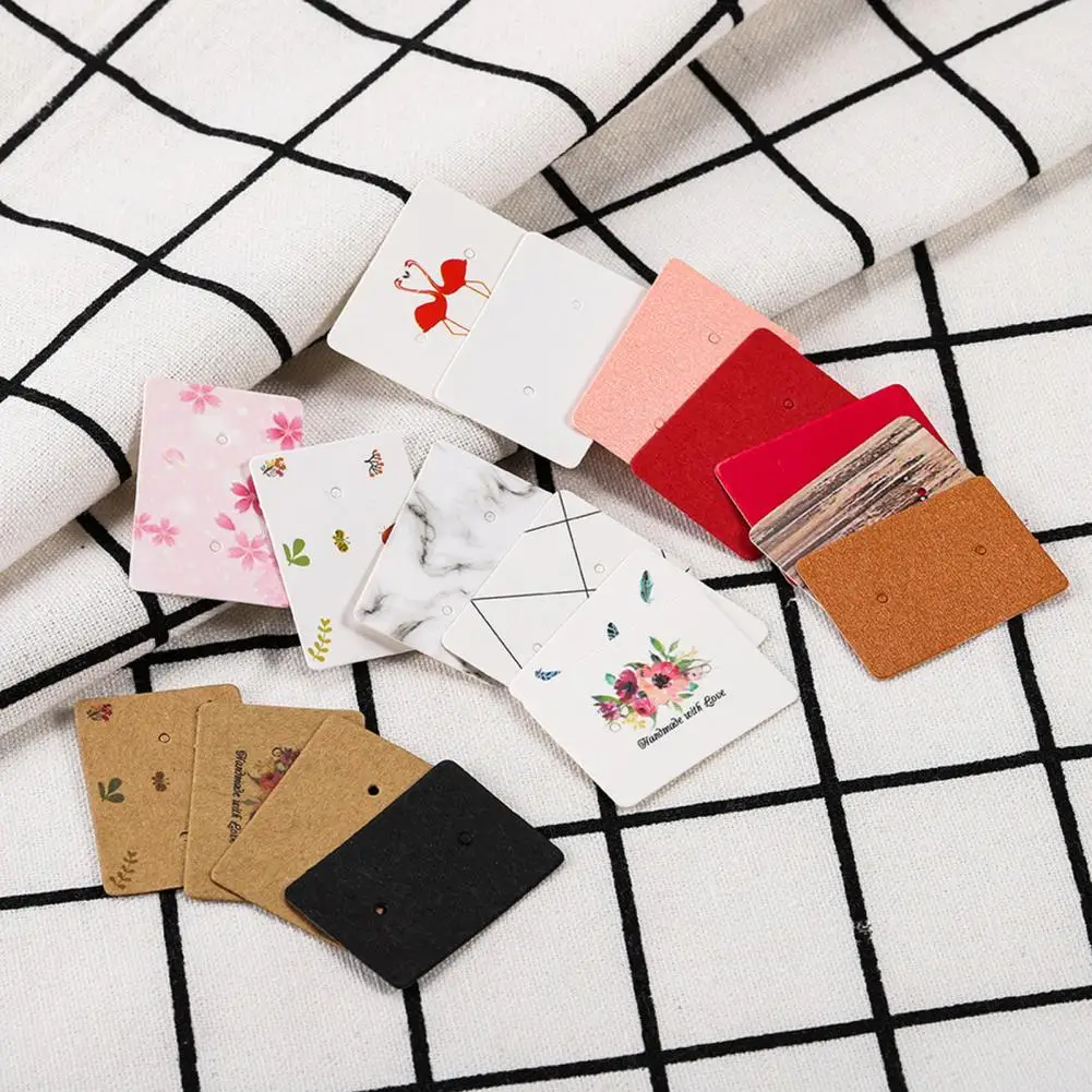 100Pcs/Set Earring Cards Exquisite Jewelry Packing Mini Kraft Paper Ear Stud Display Tags for Home
100Pcs/Set Earring Cards Exquisite Jewelry Packing Mini Kraft Paper Ear Stud Display Tags for Home