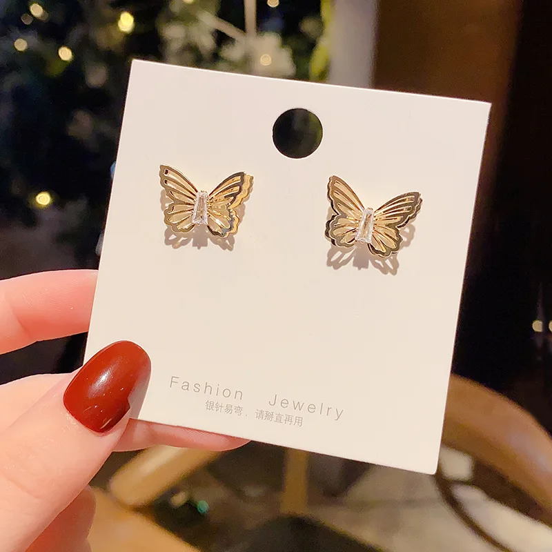 Wholesale S925 Silvers Needle Post Hollow Butterfly Studs Female Women Earrings Jewelry Gift
Wholesale S925 Silvers Needle Post Hollow Butterfly Studs Female Women Earrings Jewelry Gift