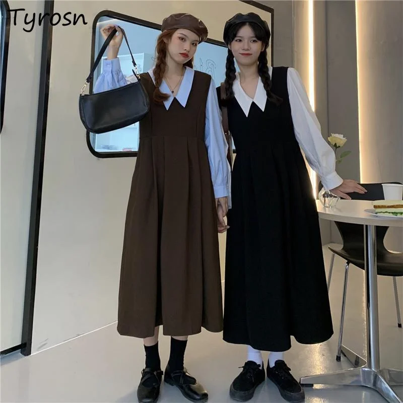 Sleeveless Dress Women Preppy Style High Waist All-match Solid Streetwear Korean Fashion Chic A-line Midi Elegant Vestidos Daily
Sleeveless Dress Women Preppy Style High Waist All-match Solid Streetwear Korean Fashion Chic A-line Midi Elegant Vestidos Daily
