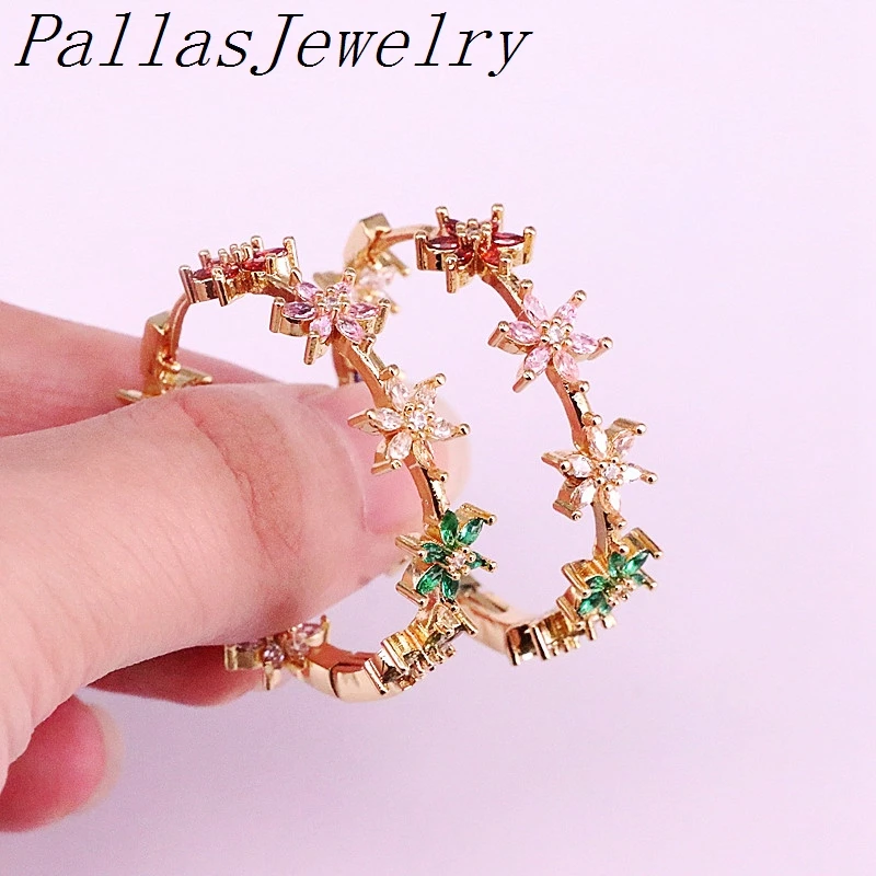 3 пары Позолоченные радужные CZ микро проложить многоцветные циркониевые серьги-кольца для женщин леди 
3 пары Позолоченные радужные CZ микро проложить многоцветные циркониевые серьги-кольца для женщин леди