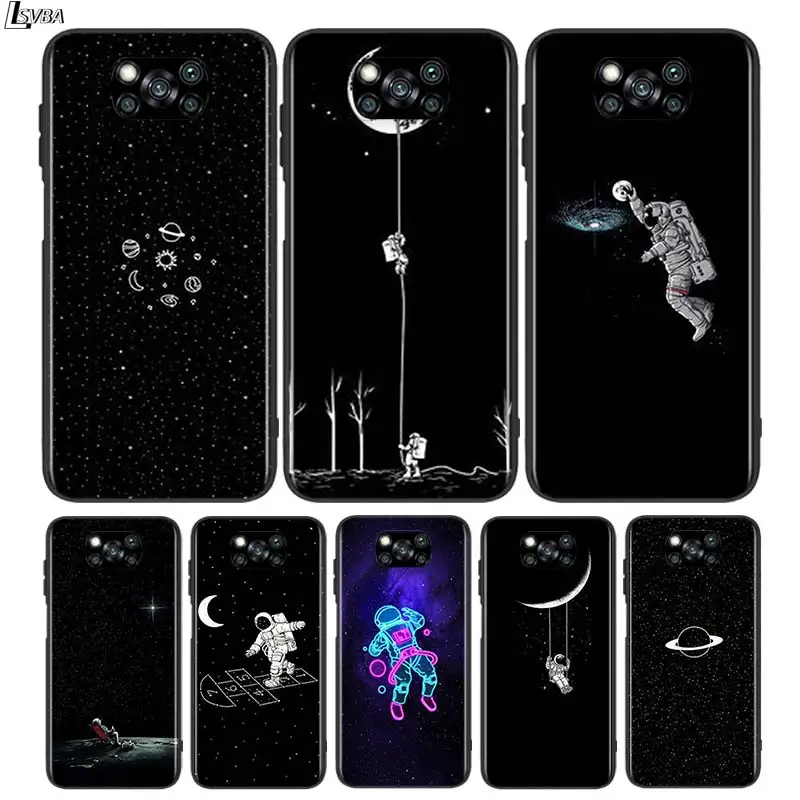 

Fantasy Space Moon for Xiaomi Poco M3 M2 C3 X3 X2 F2 F1 Play Mix3 A3 A2 6X A1 5X CC9E CC9 9 10i 6 Lite Pro NFC Black Phone Case