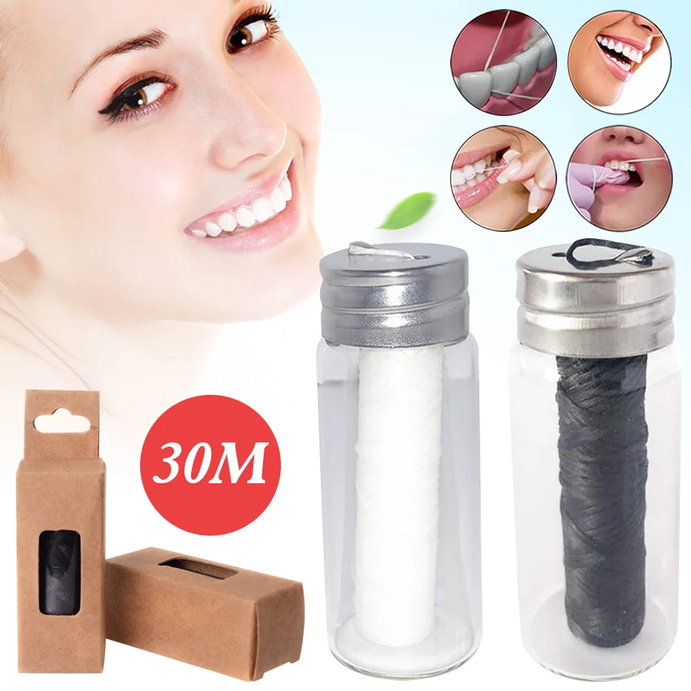 Waxed Dental Floss(98.4ft) Degradable Bomboo Fibers, Mint Flavor, with Glass Container Glass Bottle Bamboo Charcoal Box Shipping
Waxed Dental Floss(98.4ft) Degradable Bomboo Fibers, Mint Flavor, with Glass Container Glass Bottle Bamboo Charcoal Box Shipping