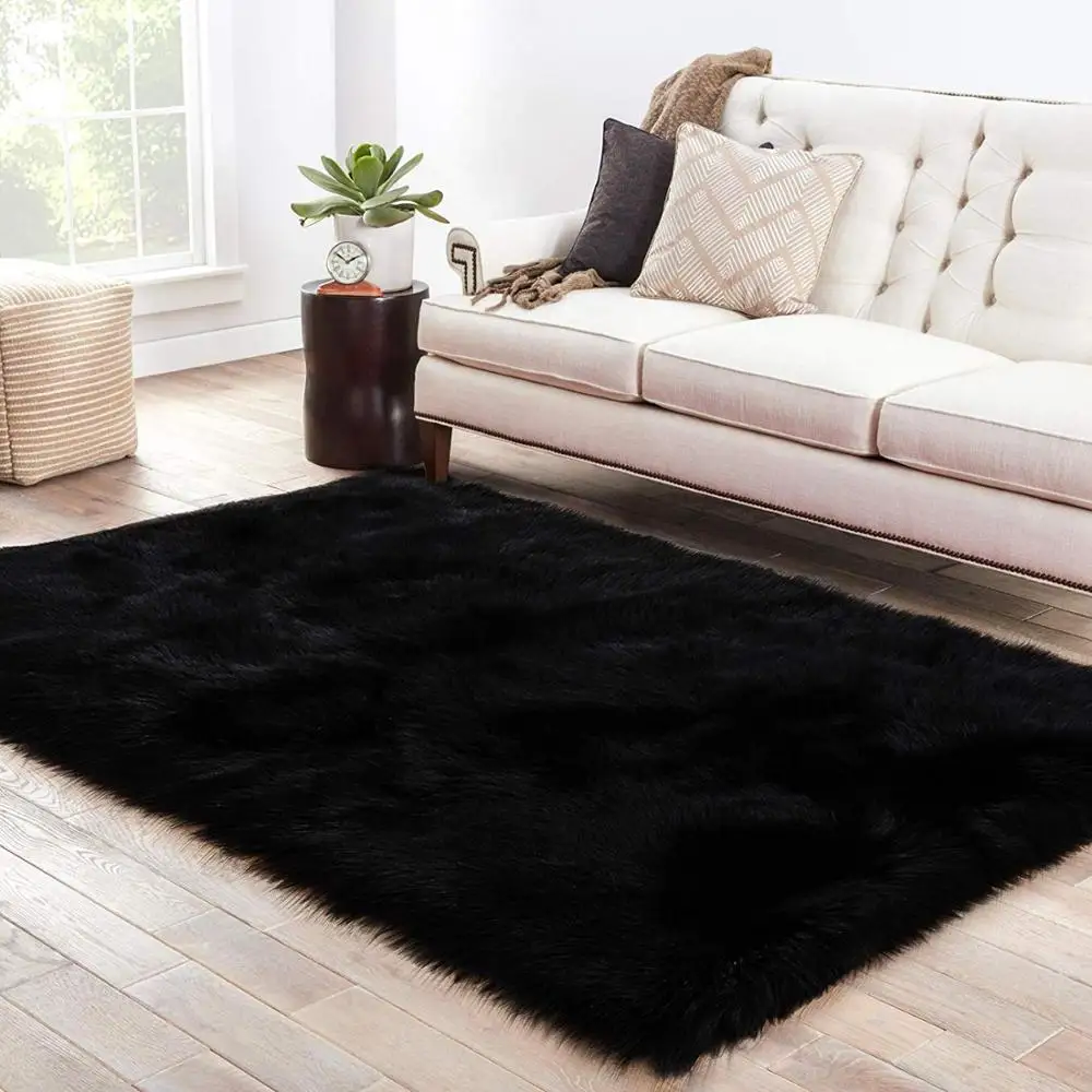 Soft Fluffy Area Rug Faux Fur Sheepskin Carpet Anti-Slip Couch Cover For Bedroom Floor Sofa Living Room Black 8x12 Feet
Soft Fluffy Area Rug Faux Fur Sheepskin Carpet Anti-Slip Couch Cover For Bedroom Floor Sofa Living Room Black 8x12 Feet