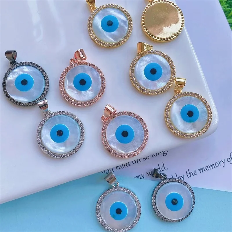 5Pcs Lucky shell blue eyes round Shape of pendant Zircon Cz Micro Pave Brass Accessories jewelry Necklace
5Pcs Lucky shell blue eyes round Shape of pendant Zircon Cz Micro Pave Brass Accessories jewelry Necklace