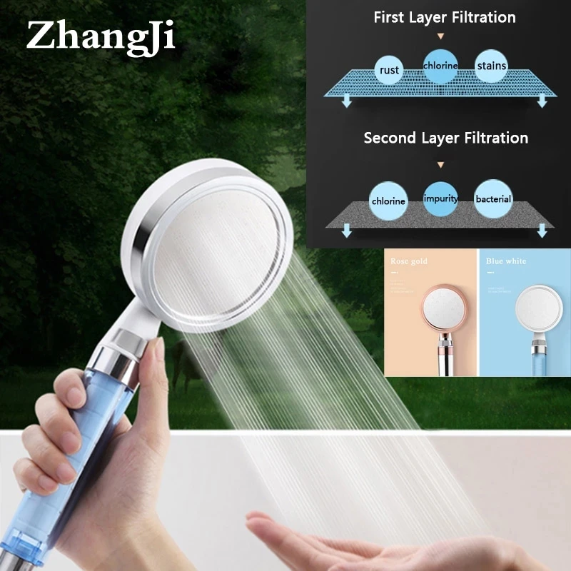 Zhangji 10cm big panel with 2 layer Filter Shower Head Water saving High Pressure with stop switch skin care shower ABS plastic
Zhangji 10cm big panel with 2 layer Filter Shower Head Water saving High Pressure with stop switch skin care shower ABS plastic